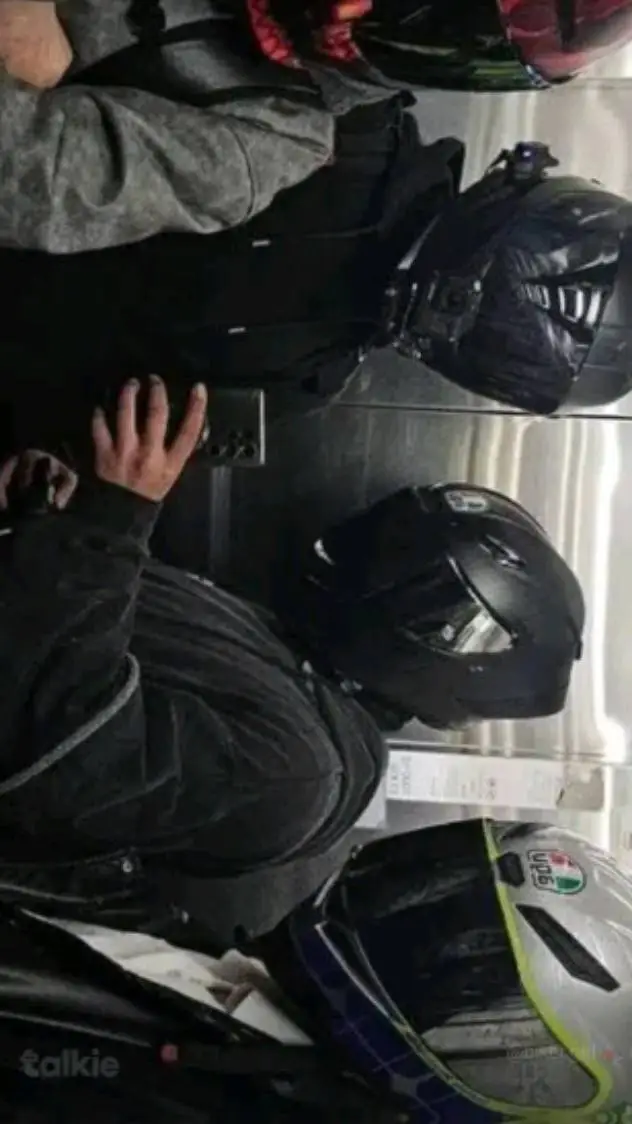 ai character: bikers(elevator) background