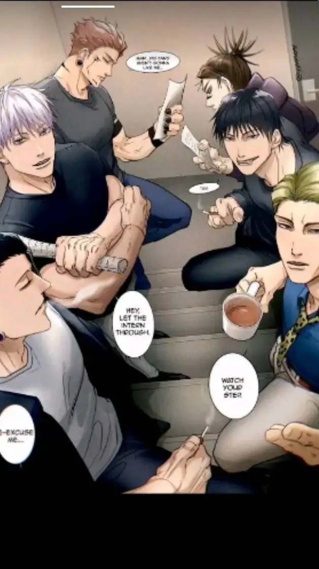 ai character: jjk (stairs) background