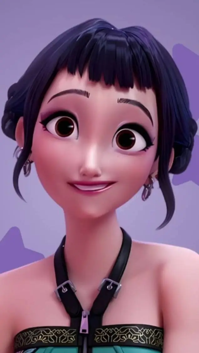 ai character: Zoey HUNTR/X background