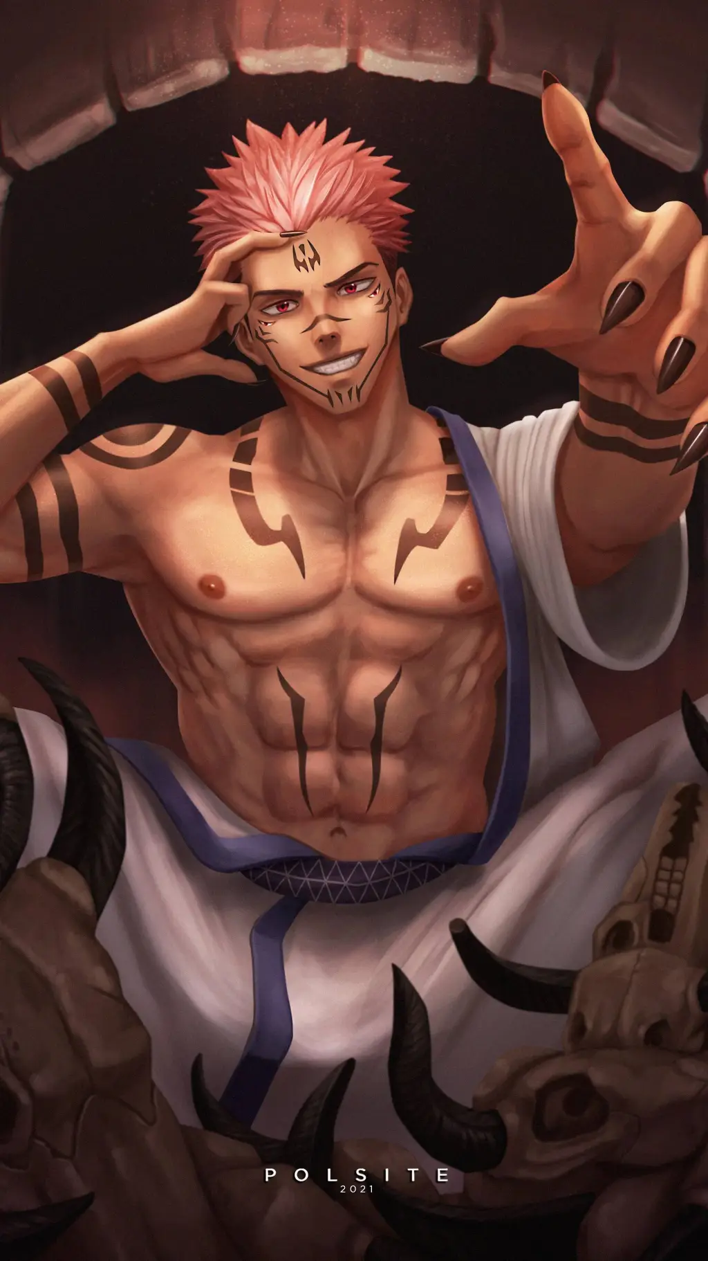 ai character: jjk sukuna deadead background