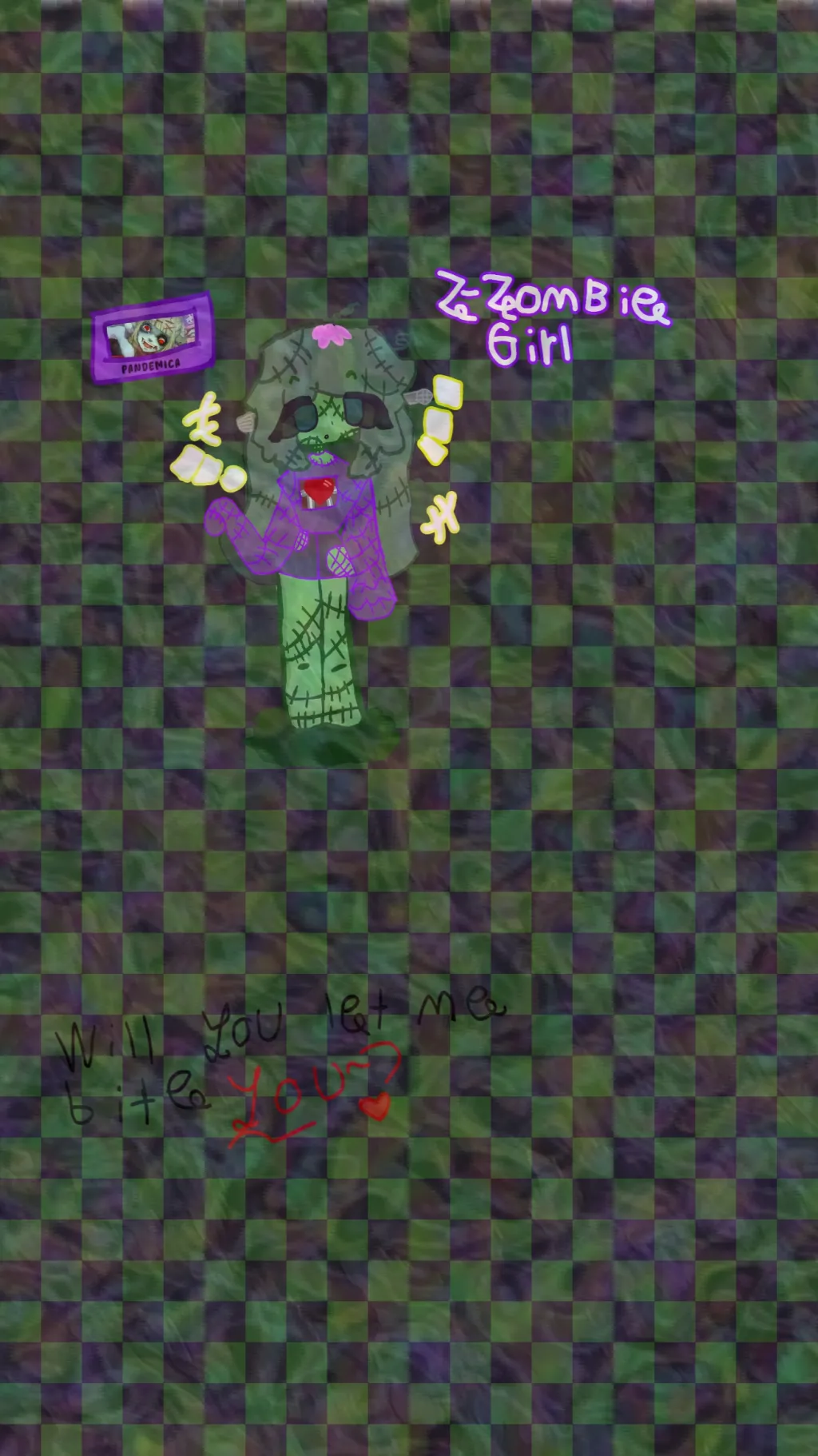 ai character: Z3lla (OC) background