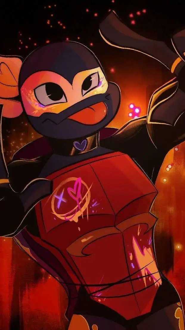 ai character: rottmnt mikey  background