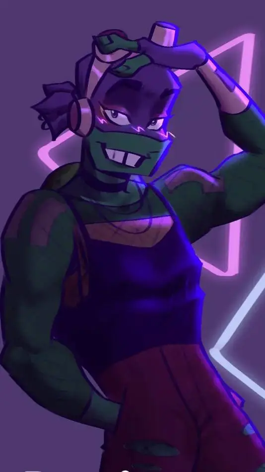 ai character: rottmnt donnie  background