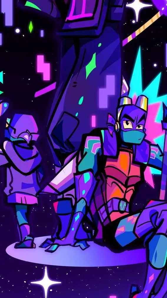 ai character: 💜🖤rottmnt donnie💜🖤 background
