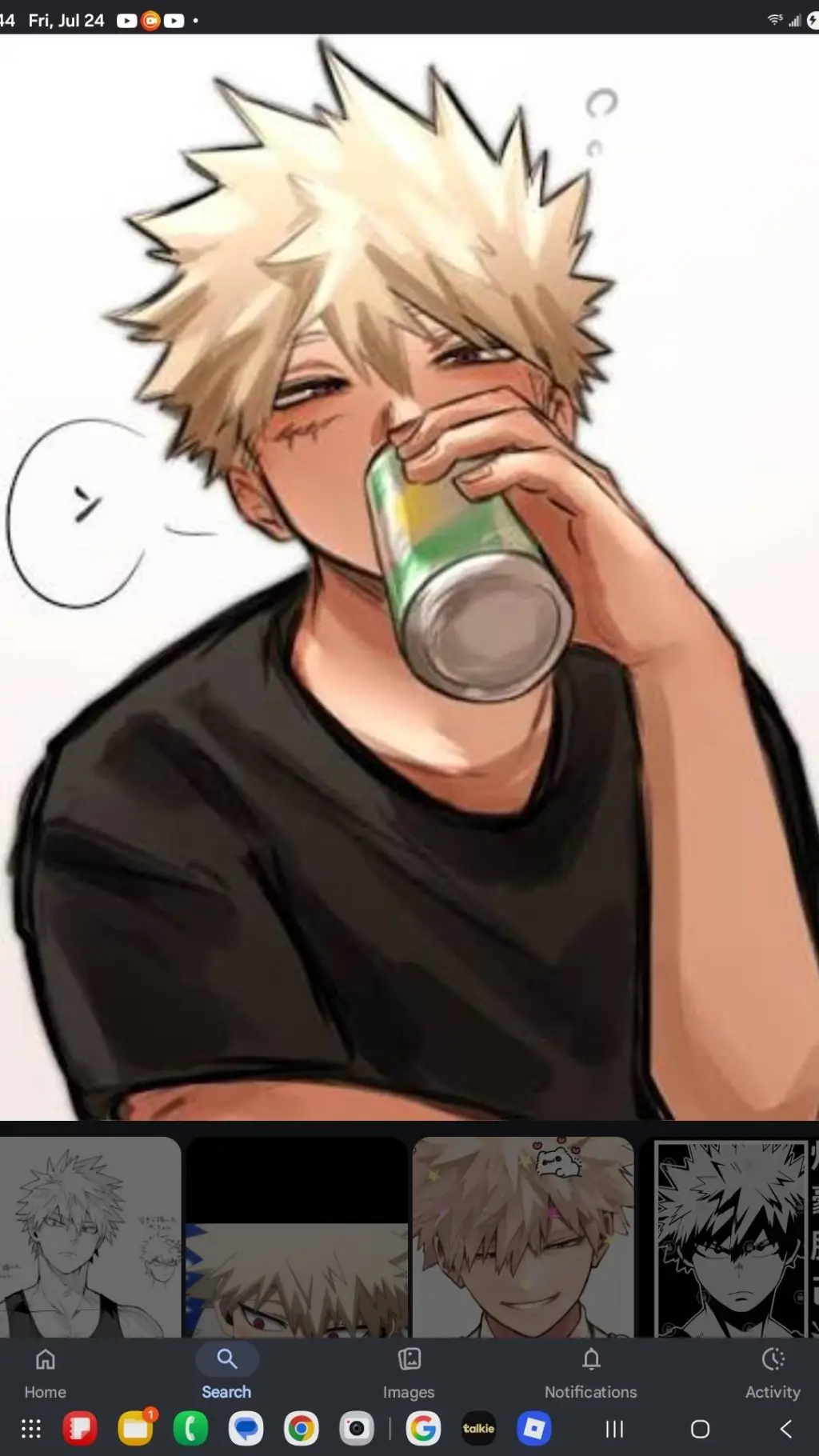 ai character: bakugou! background