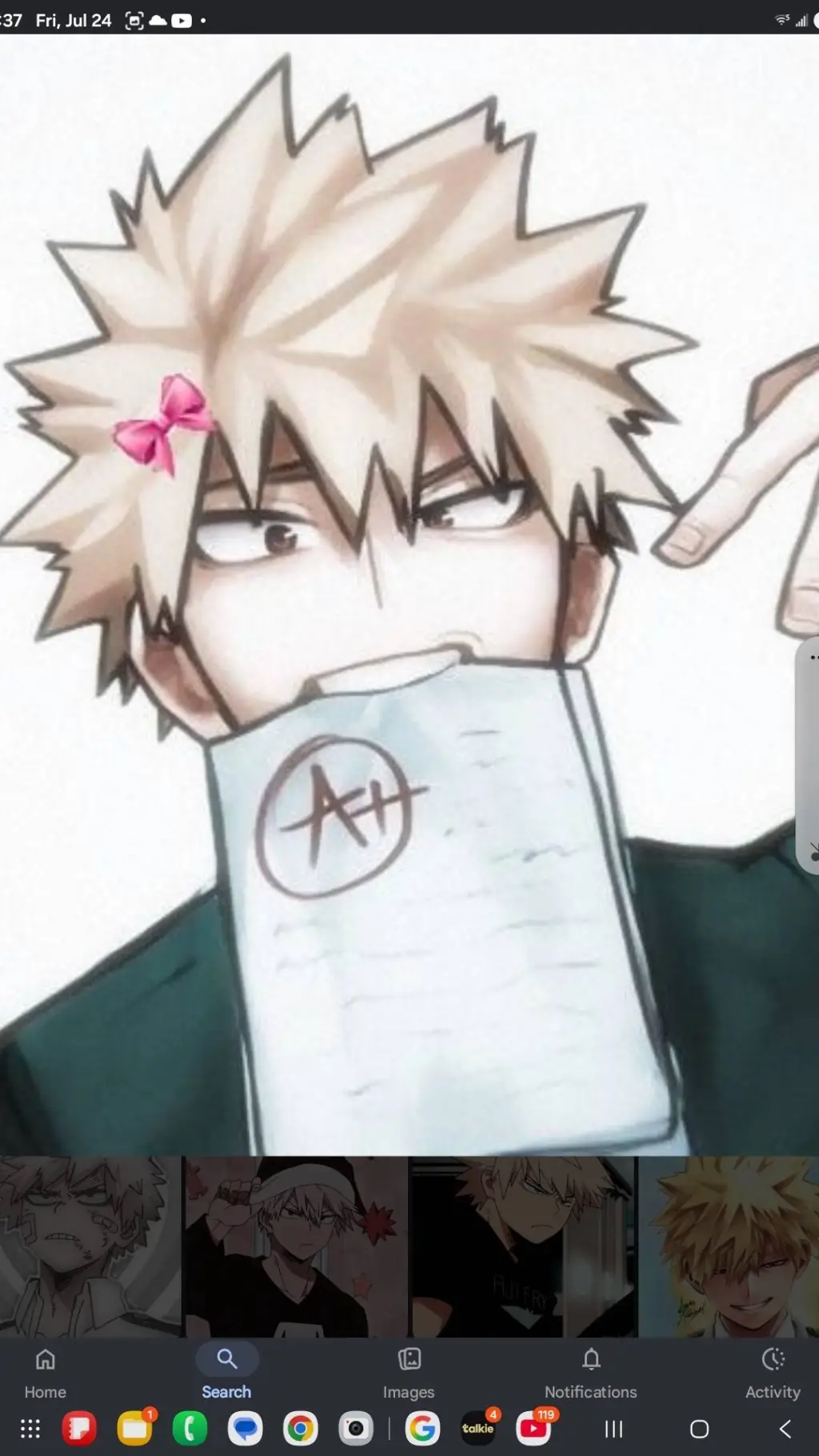 ai character: katsuki background