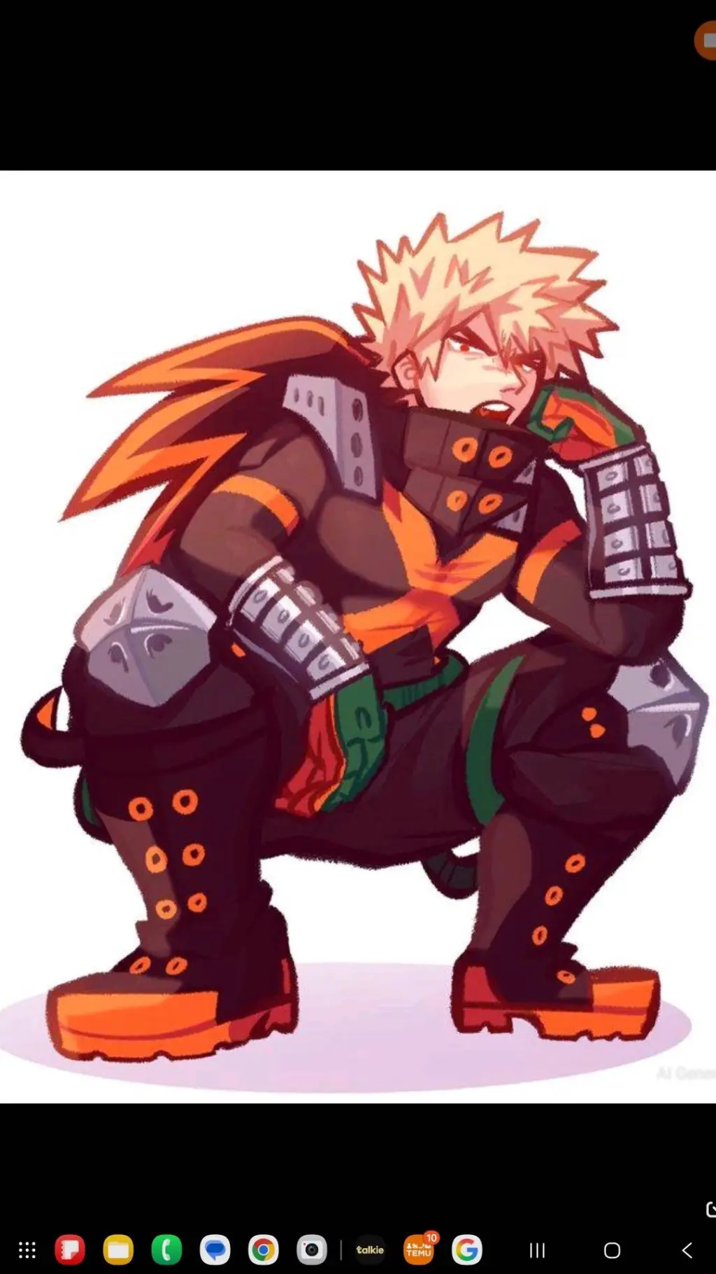 ai character: katsuki bakugou background