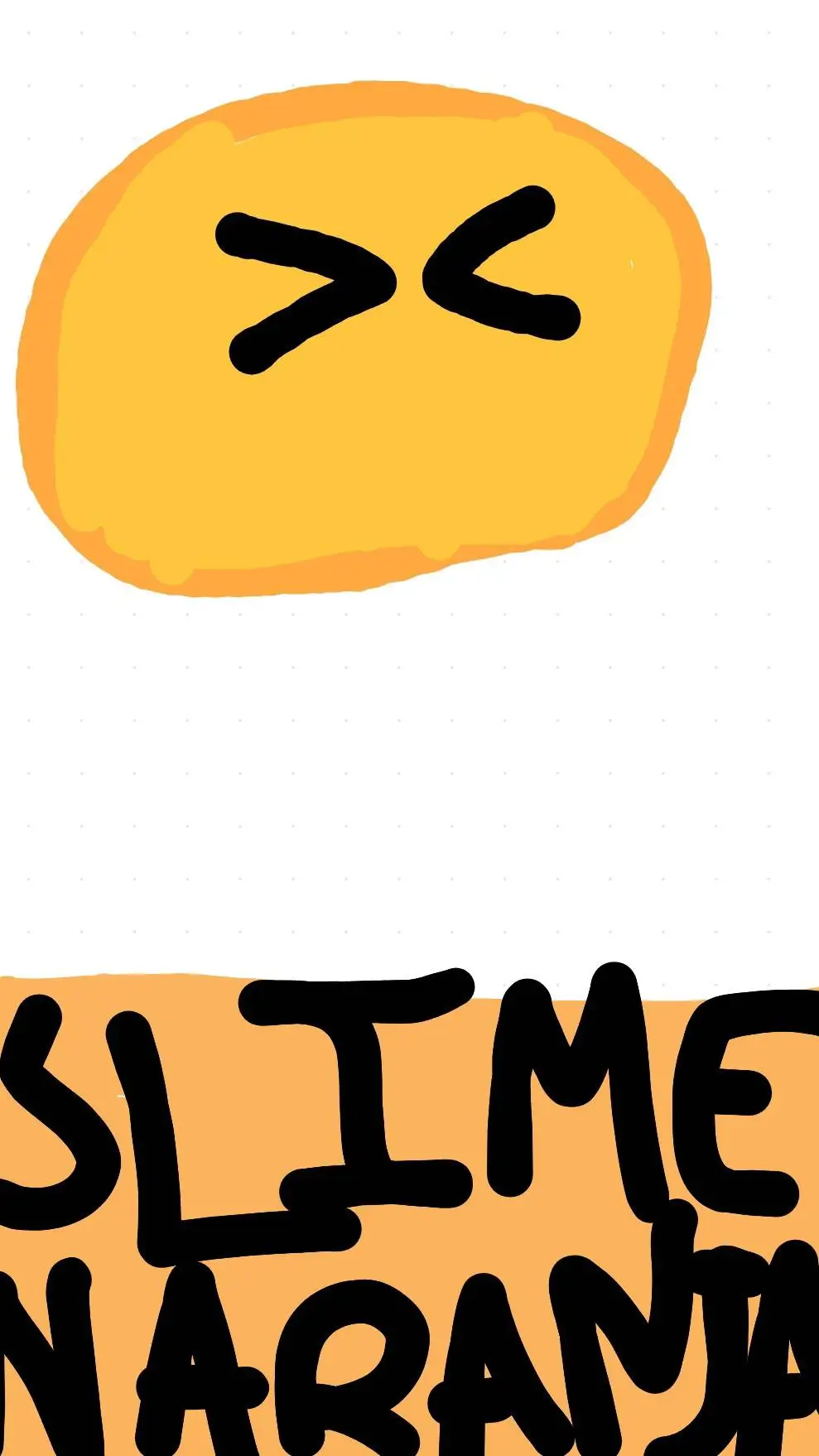 ai character: Slime naranja background