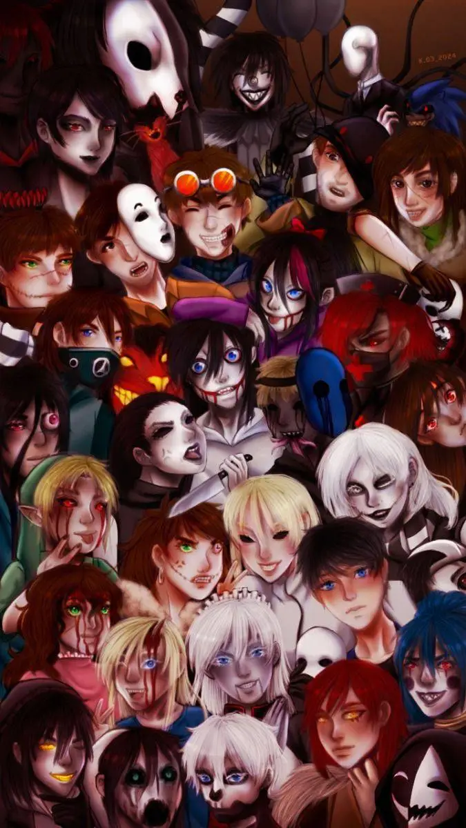 ai character: Los creepypastas  background