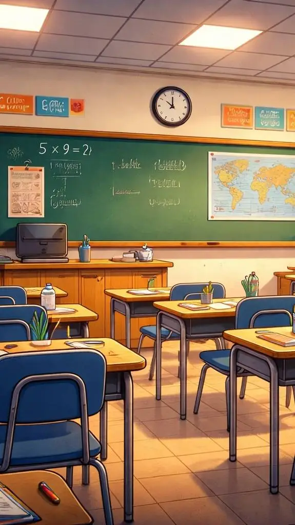 ai character: Classroom background