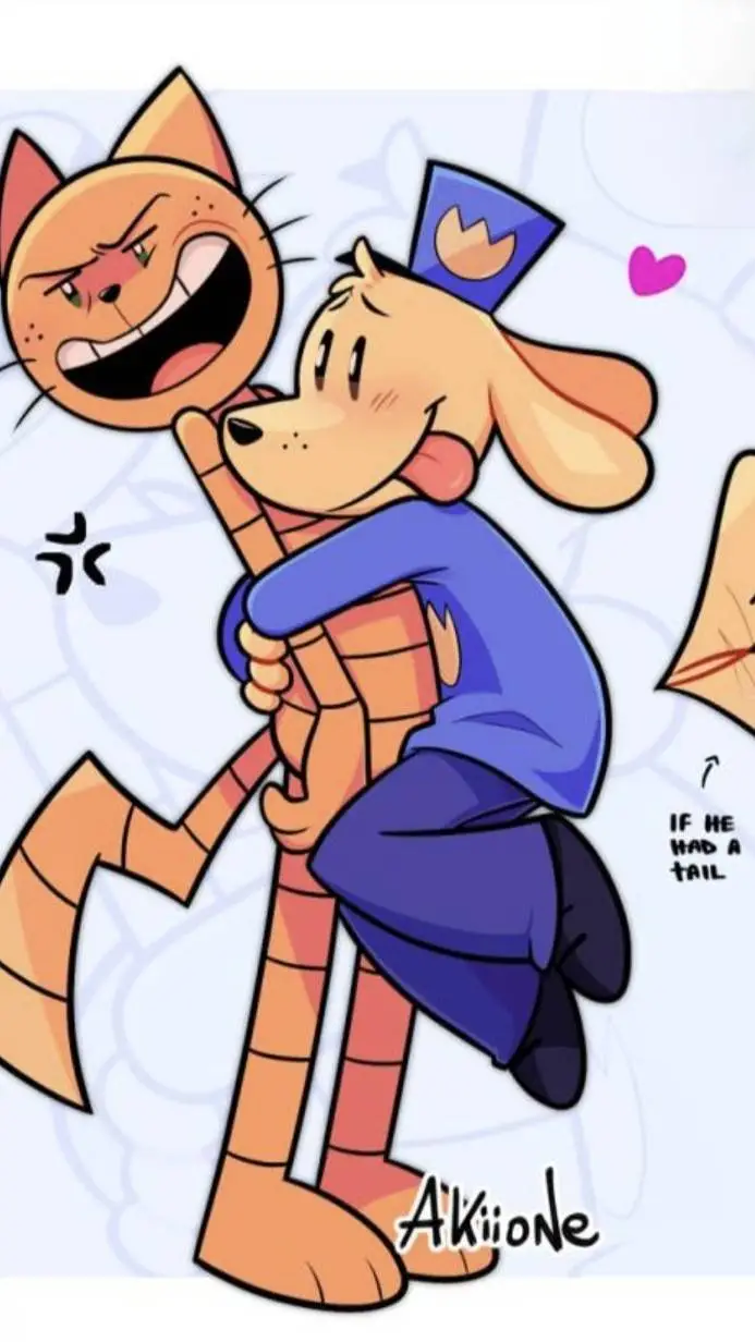 ai character: dog x cat  background