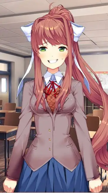 ai character: monika (DDLC) background