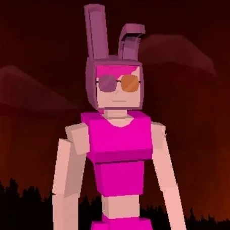 chat with ai character: Pink Bunny Woman