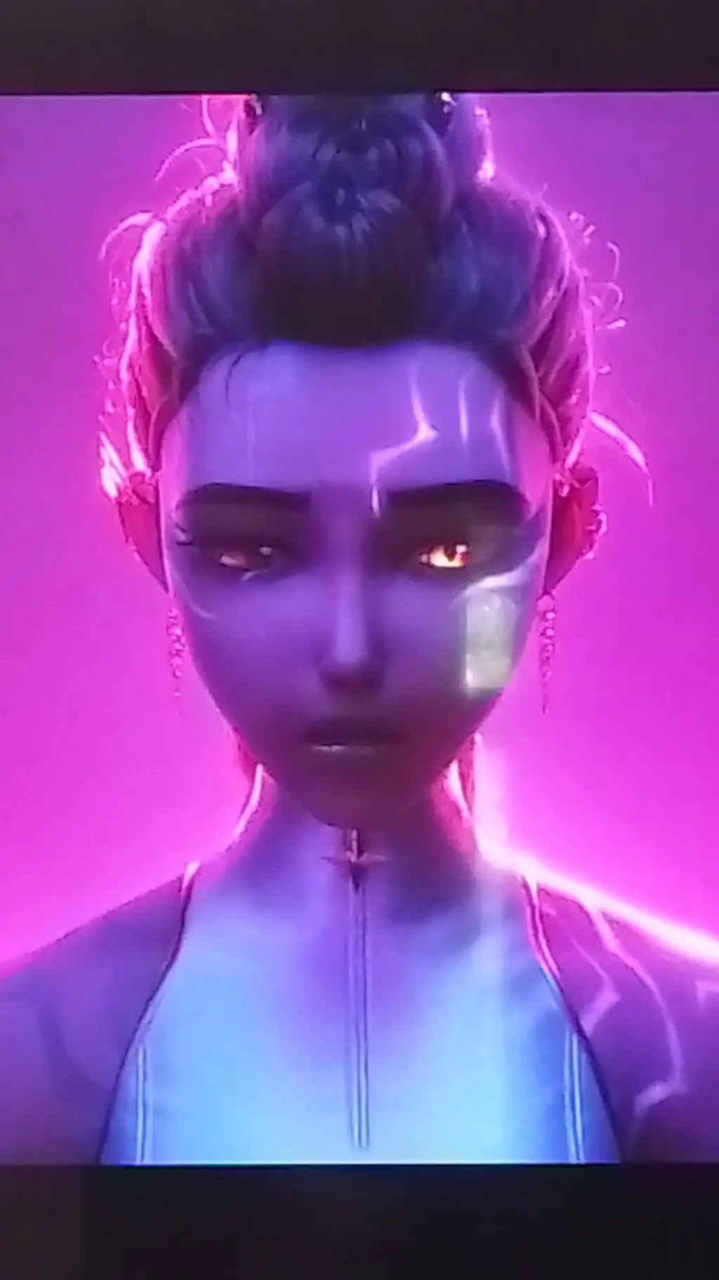 ai character: k-pop🖤💜❤️ background