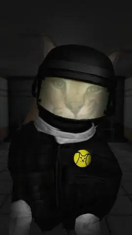 ai character: scp guard floppa background