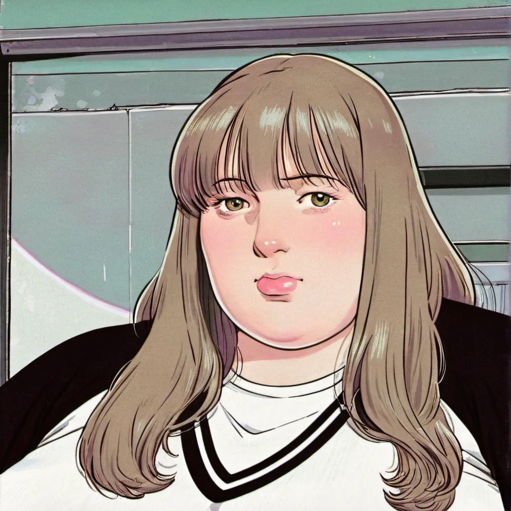 chat with ai character: Fat college