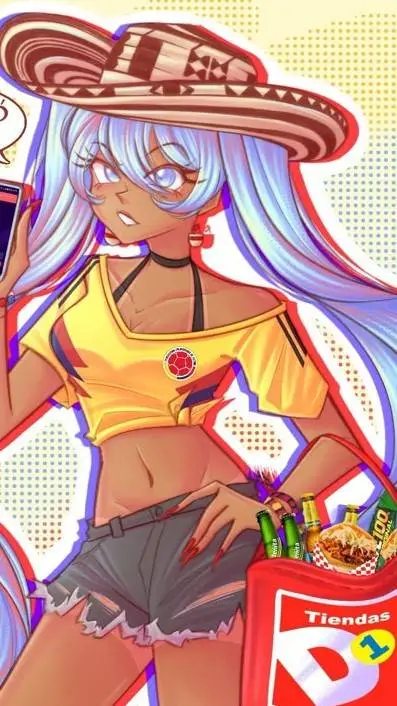 ai character: Miku colombiana 🇨🇴 background