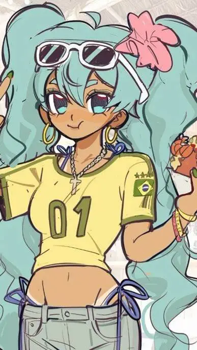ai character: Miku brasileña  background