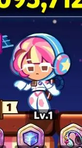 ai character: Astronaut cookie  background