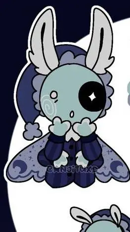 ai character: Astro moth moon  background