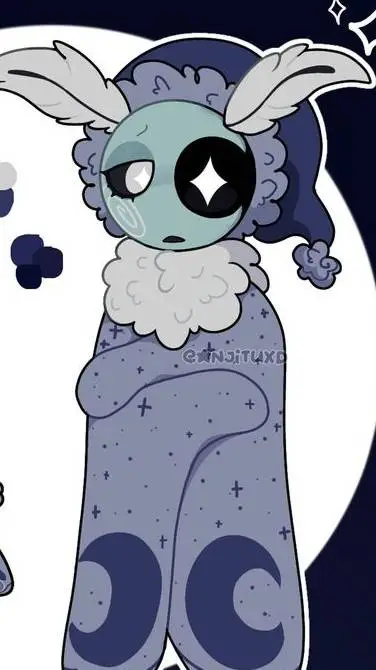 ai character: Astro moth moon  background