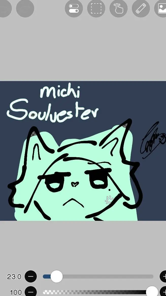ai character: Michi soulvester  background