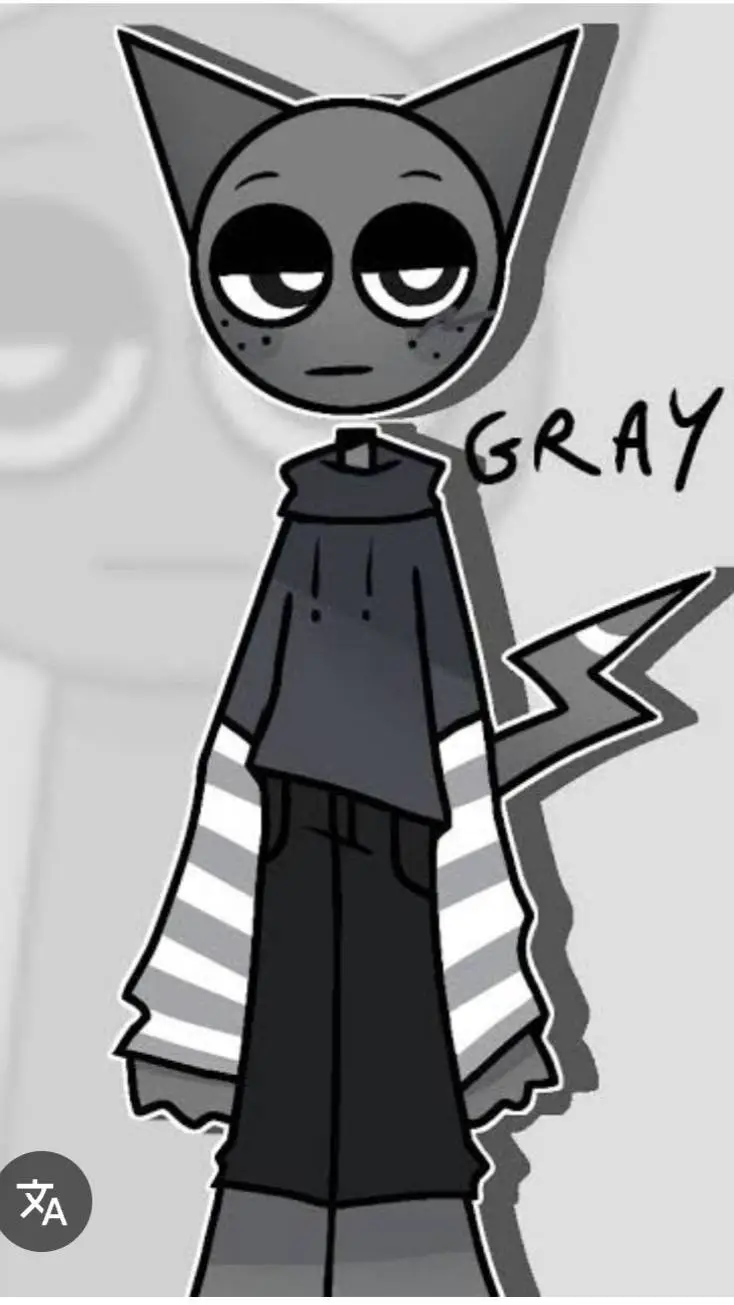 ai character: gray background