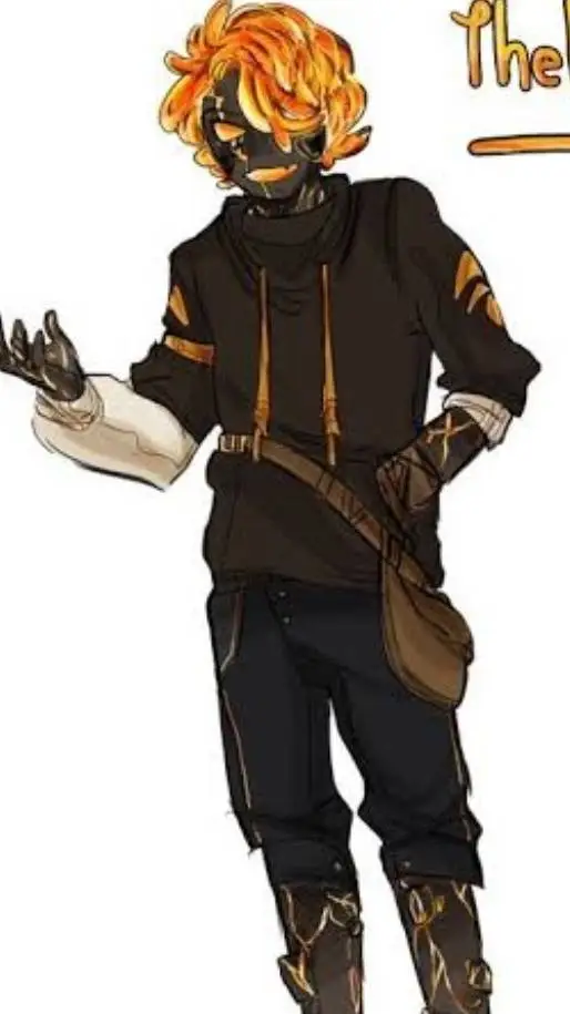 ai character: magma background