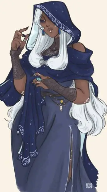 ai character: Blue diamond background