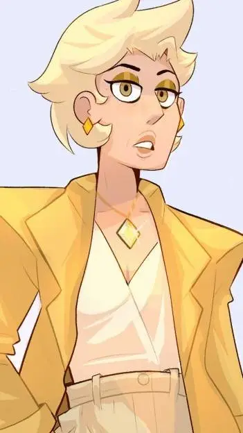 ai character: yellow diamond background