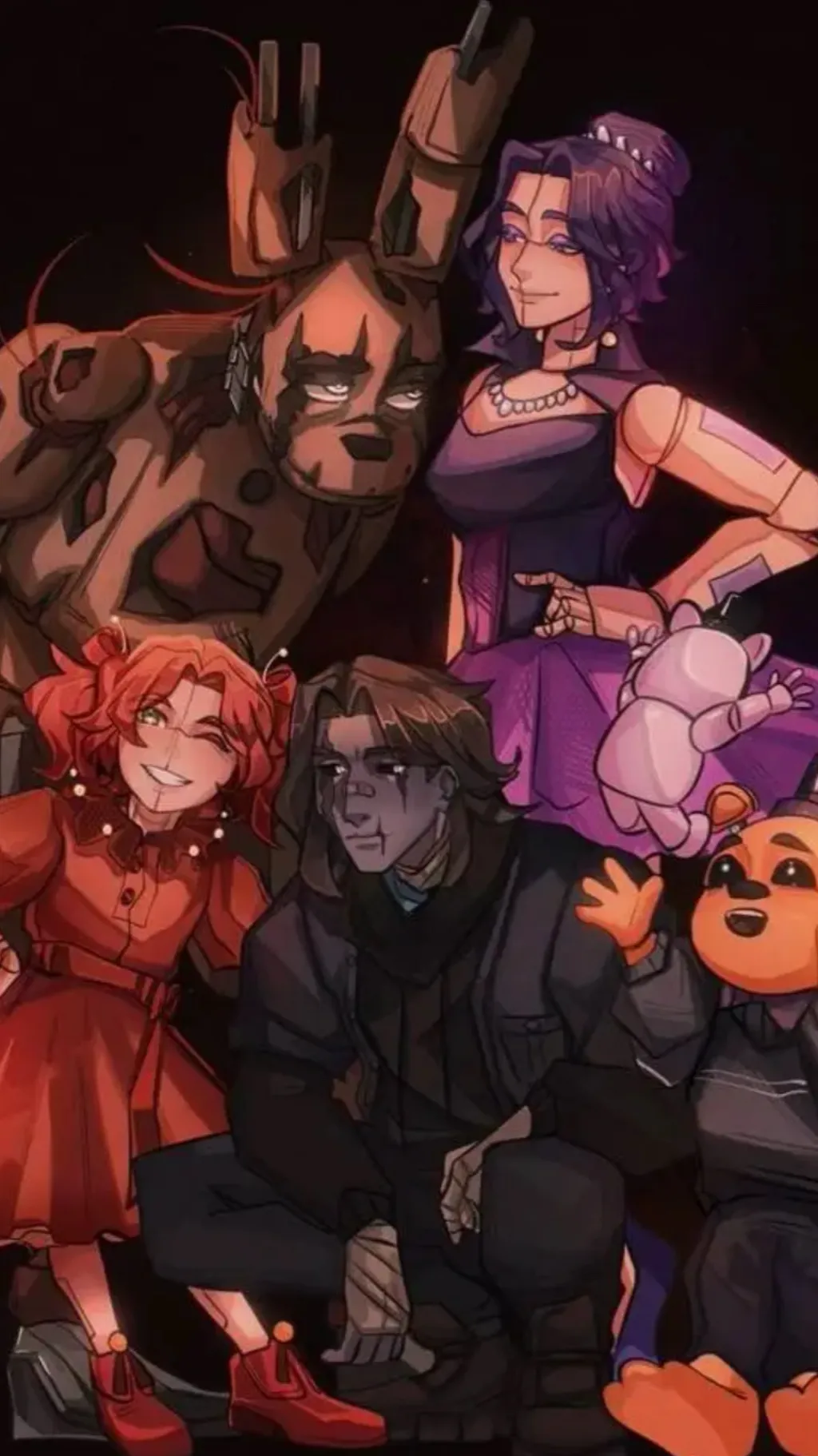 ai character: Afton family  background