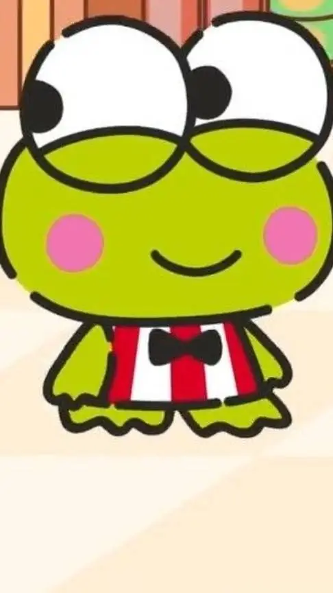 ai character: Keroppi  background