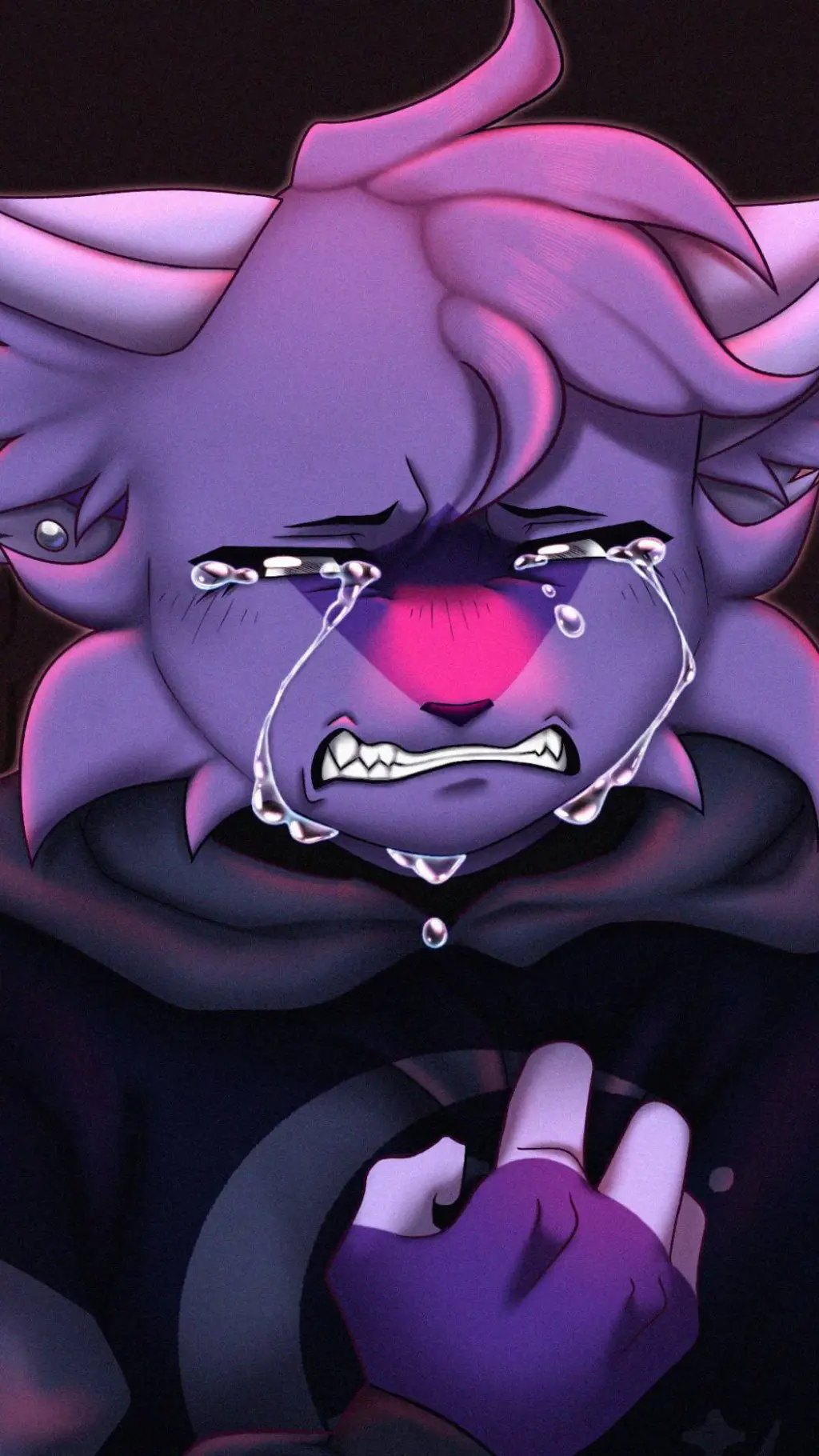 ai character: sad catnap  background