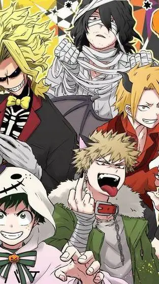 ai character: Mha halloween 🎃 background