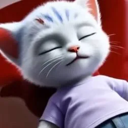 chat with ai character: Cat white