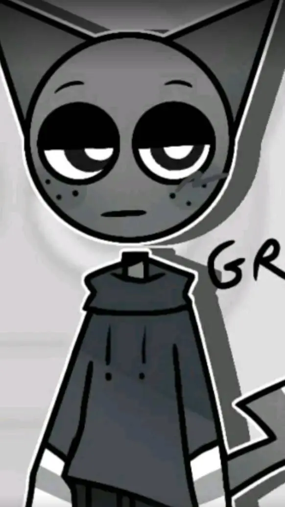 ai character: Gray Gréy background