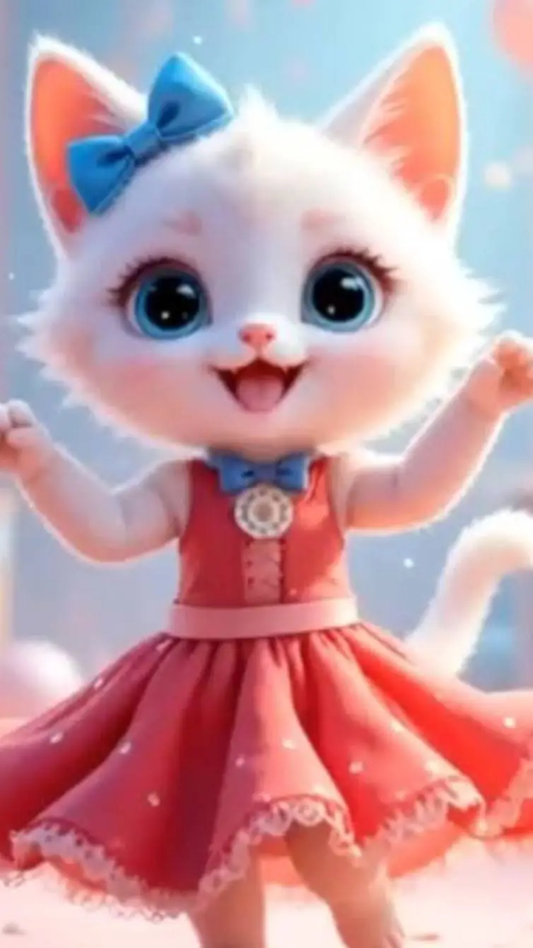 ai character: Cat cute background