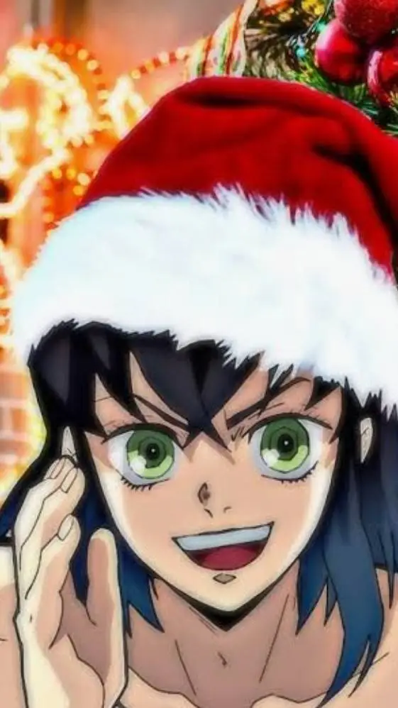 ai character: Inosuke🎄navideño🐗 background