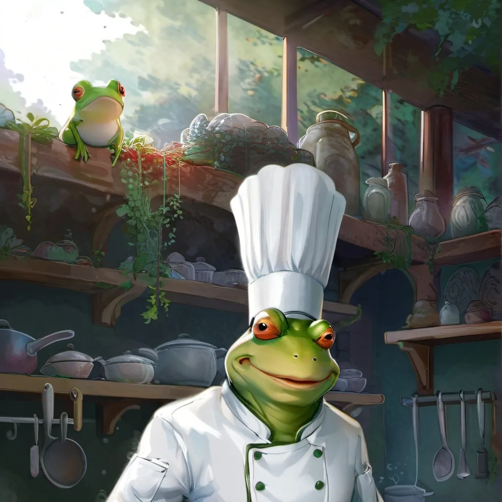 chat with ai character: Frog chef