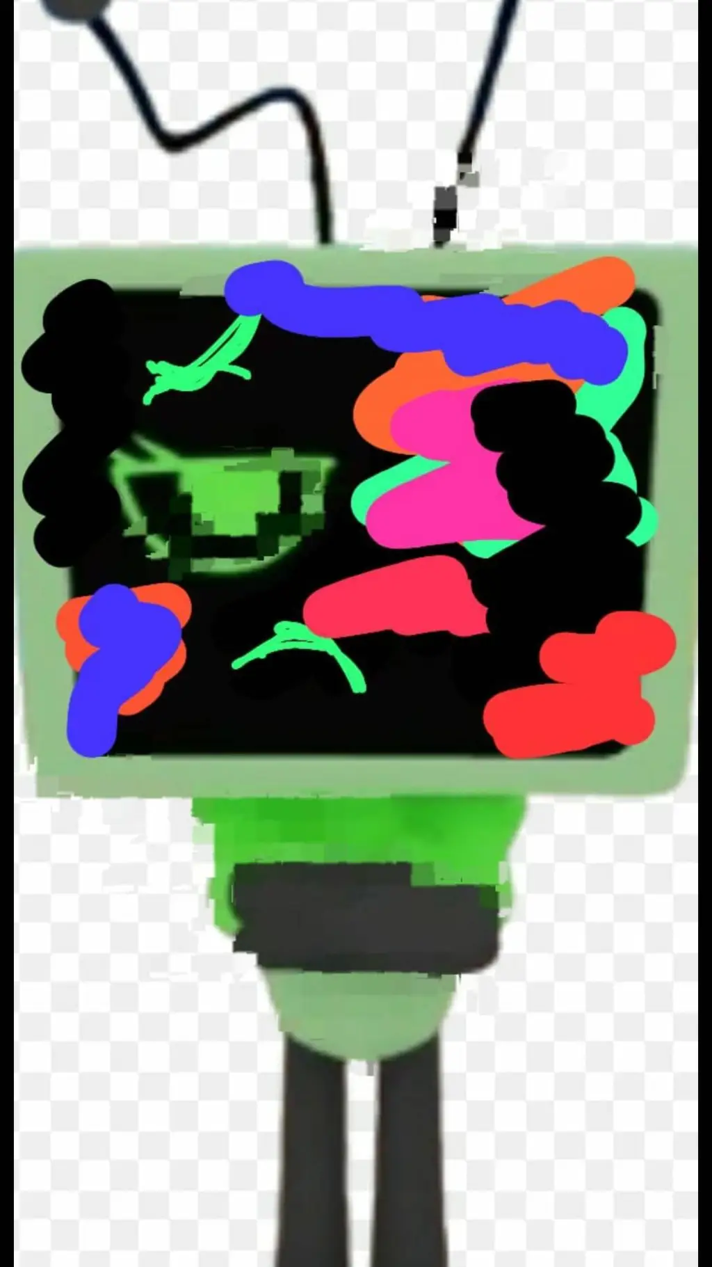 ai character: glitched vee👾🤖 background