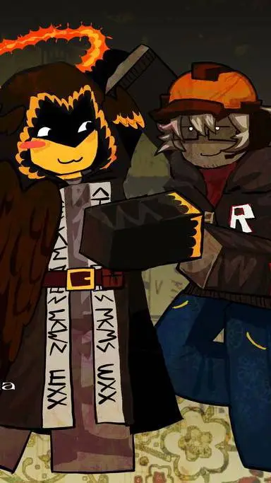 ai character: Telamon × Builder background