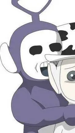 ai character: Tinky Winky  background