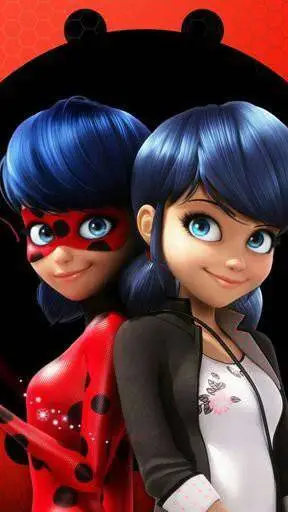 ai character: ladybug y marinete background