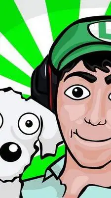 ai character: fernanfloo y curly background