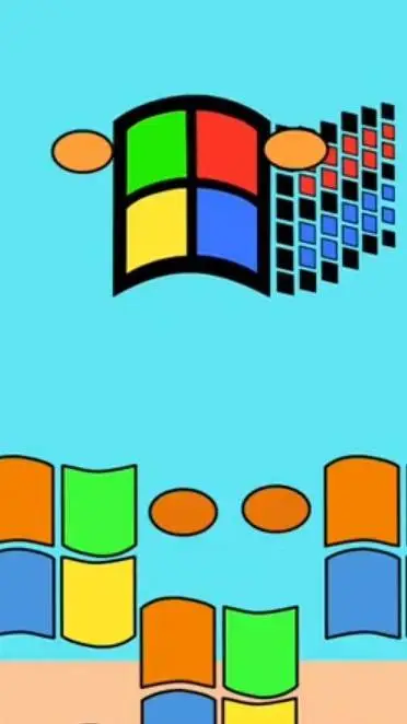ai character: windows 95 background