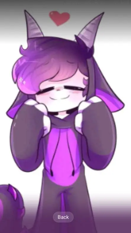 ai character: purple shy raptor background