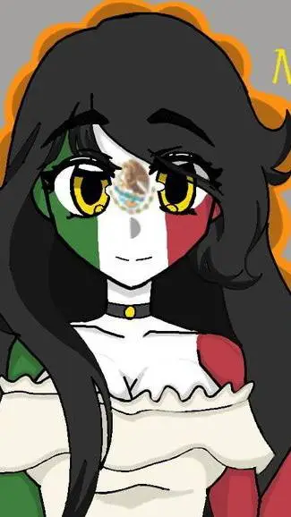 ai character: countryballs background