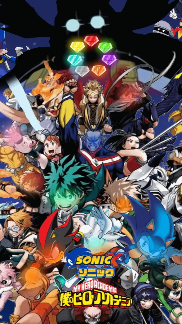 ai character: Sonic meets Mha! background