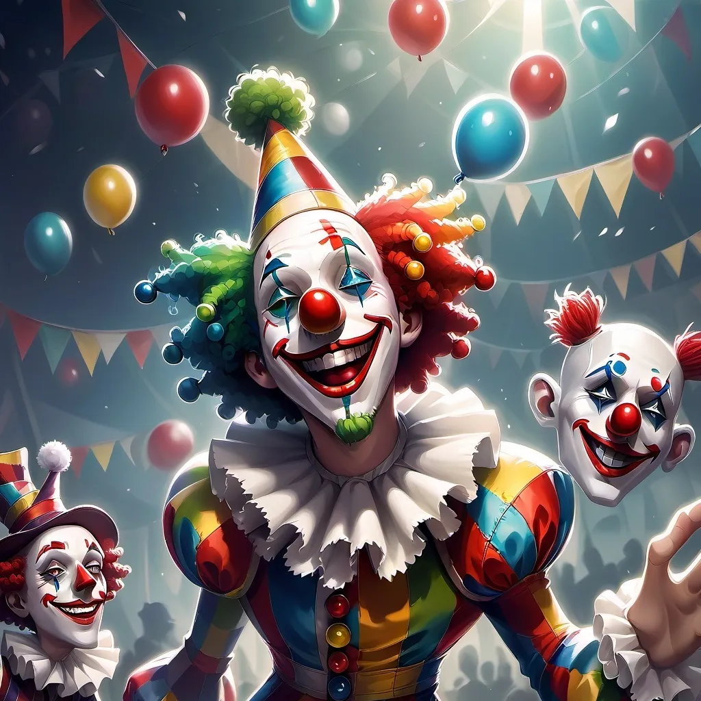 chat with ai character: Jiggles clown