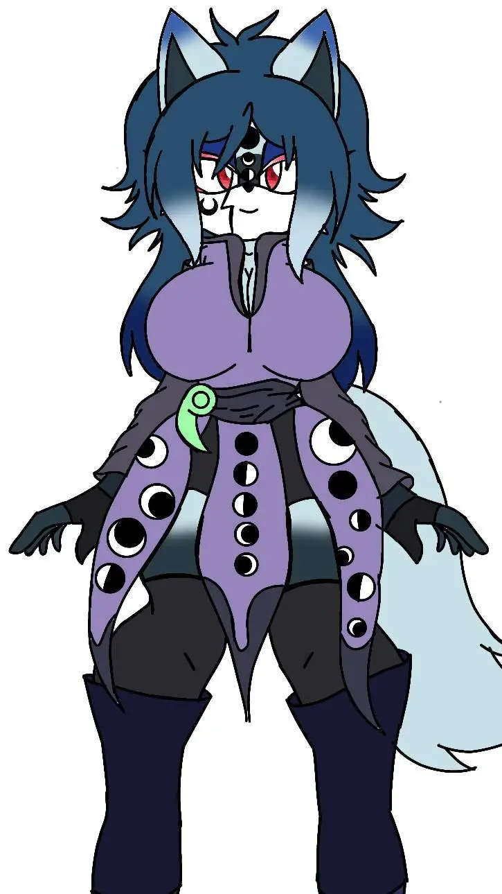 ai character: Tsukuyomi the wolf background
